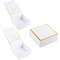 Will You Be My Bridesmaid Proposal Gift Boxes, 2 Bridesmaid and 1 Maid of Honor Empty Box for Wedding Presents, White with Gold Foil Text, 8 x 8 x 3.6 inches